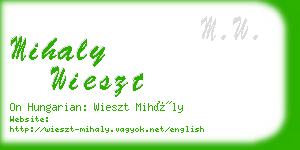 mihaly wieszt business card